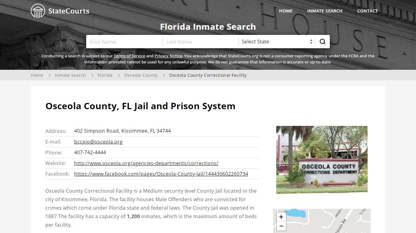 Osceola County Correctional Facility Inmate Records Search ...